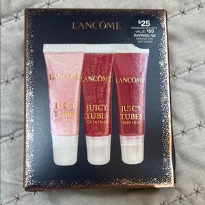 Lancôme Juicy Tubes Lip Gloss Set - Light Pink, Cherry Red, Rose